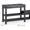 Banc D’entrée Meuble Chaussure Banquette Tabouret 90,5 Cm Marron 13_0000352 -Electroménager Soldes meuble de rangement 8825637