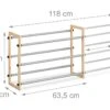 Étagère Meuble Ouvert Chaussures En Bois Et Fer Extensible 13_0001068 -Electroménager Soldes meuble de rangement 8825917