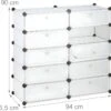 Meuble à Chaussures étagère Armoire Rangement 10 Casiers 20 Paires 90 Cm Transparent 13_0001633