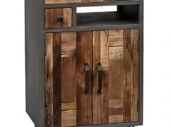 LEONARD - Meuble De Rangement 2 Portes 2 Tiroirs -Electroménager Soldes meuble de rangement 8831495