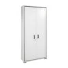 MODIA - Armoire Blanche Et Anthracite Hauteur 212cm -Electroménager Soldes meuble de rangement 8831513