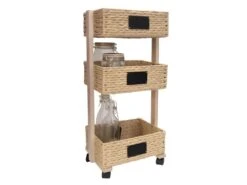 SPEZIA - Desserte à Roulettes 3 Bacs Tressés