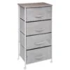 Meuble De Rangement 4 Tiroirs De Couleur Gris Clair - L.45 X P.30 X H.96 Cm -Electroménager Soldes meuble de rangement 9158745