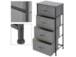 Commode Penderie étagère Cadre Noir 45x30x94 Cm ML-DESIGN -Electroménager Soldes meuble de rangement 9417375