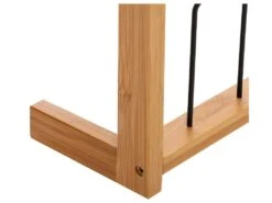 Range Chaussures De Porte En Bambou Et Métal Pour 10 Paires -Electroménager Soldes meuble de rangement 9420575