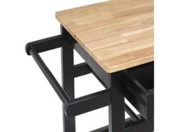 KWIT - Desserte à Roulettes Noire Avec Porte-Bouteilles 11 KWIT - Desserte à Roulettes Noire Avec Porte-Bouteilles -Electroménager Soldes meuble de rangement 9437099