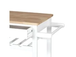 KWIT - Desserte à Roulettes Blanche Avec Porte-Bouteilles -Electroménager Soldes meuble de rangement 9437583