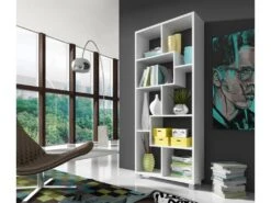 Ensemble Meuble à Chaussures Couleur Blanc/chêne-Bibliothèque Blanc 68,5x25x161cm -Electroménager Soldes meuble de rangement 9868709