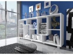 Ensemble Meuble à Chaussures Couleur Blanc/chêne-Bibliothèque Blanc 68,5x25x161cm -Electroménager Soldes meuble de rangement 9868711