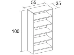 Meuble à Chaussures Bilbao 2 Portes Couleur Bois, 55 Cm Longueur -Electroménager Soldes meuble de rangement 9868931