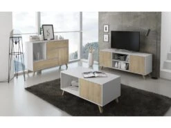 Meuble A Chaussures WIND, Blanc, Puccini 2 Portes+tiroir, 90x26x101.5 -Electroménager Soldes meuble de rangement 9869003