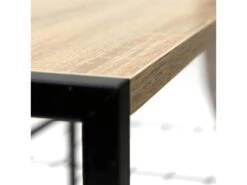 INDRA - Meuble à Chaussures Métal Noir Et Aspect Bois -Electroménager Soldes meuble de rangement 9869889