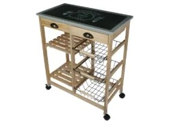 DRAGAN - Desserte à Roulettes Multi-Rangement -Electroménager Soldes meuble de rangement 9873877