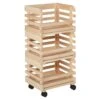 LEGUMES - Lot 3 Cageots Empilables Pin Massif Sur Roulettes 1 LEGUMES - Lot 3 Cageots Empilables Pin Massif Sur Roulettes -Electroménager Soldes meuble de rangement 9874147