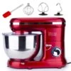 Robot Patissier Multifonction 1500W Bol 5.5L DALLAS Rouge Acier -Electroménager Soldes petit electromenager 12565311