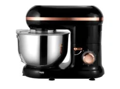 Robot Patissier Multifonction 1500W Bol 5.5L DALLAS Rose Gold Or Et Noir Acier