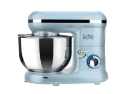 Robot Pâtissier Multifonction 1500W Bol 5.5L DALLAS Bleu Acier