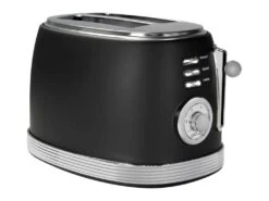 Dayron Retro Toaster 850W Noir/Argent -Electroménager Soldes petit electromenager 12640481