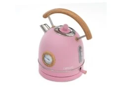 Bouilloire Caprizze Nara 2200 W En Acier Inoxydable Avec Thermomètre Intégré Capacité 1,8 L Rose Mat Et Effet Bois