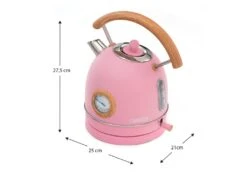 Bouilloire Caprizze Nara 2200 W En Acier Inoxydable Avec Thermomètre Intégré Capacité 1,8 L Rose Mat Et Effet Bois -Electroménager Soldes petit electromenager 19432351