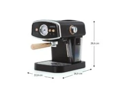 Machine à Café Espresso Caprizze Kai 1050W 15 Bars Semi-automatique Capacité 5 Tasses De Café Avec Vaporisateur Noir Mat -Electroménager Soldes petit electromenager 19432523