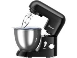 Robot Pâtissier 1300w Avec Bol D'acier Inox 4l, Vitesse Réglable à 6 Niveaux -Electroménager Soldes petit electromenager 22020323