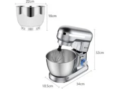 Robot Pâtissier 1300w Avec Bol 4,5l En Acier Inox Batteur Electrique à 8 Vitesses Réglables -Electroménager Soldes petit electromenager 22020343