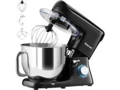 Robot Pâtissier 1400w Avec Bol 7l Batteur Electrique En Inox Et Abs à 6 Vitesses Réglables Avec Fouet