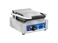 Machine à Panini Acier Inoxydable Fonte D'acier émaillée Striée Minuterie 1800 Watts 14_0002325 -Electroménager Soldes petit electromenager 22938975