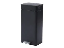 Lot De 2 Poubelles à Pédale En Inox - 30L Et 3L - Noir Mat Et Argenté - PEREZ -Electroménager Soldes poubelle 479195