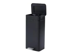 Lot De 2 Poubelles à Pédale En Inox - 30L Et 3L - Noir Mat Et Argenté - PEREZ -Electroménager Soldes poubelle 479197