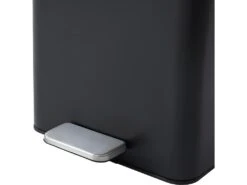 Lot De 2 Poubelles à Pédale En Inox - 30L Et 3L - Noir Mat Et Argenté - PEREZ -Electroménager Soldes poubelle 479201