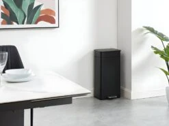 Lot De 2 Poubelles à Pédale En Inox - 30L Et 3L - Noir Mat Et Argenté - PEREZ -Electroménager Soldes poubelle 479207