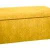 2 En 1 Pouf Pliant Double Et Coffre De Rangement Velours Côtelé Ocre H 38 Cm -Electroménager Soldes pouf 10736345