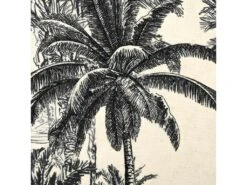 Pouf Et Coffre De Rangement En Bois Et Tissu Imprimé Noir & Blanc 76 X 38 Cm -Electroménager Soldes pouf 10773077