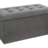 2 En 1 Pouf Pliant Double Et Coffre De Rangement Velours Gris Foncé 76 X H 38 Cm 2 2 En 1 Pouf Pliant Double Et Coffre De Rangement Velours Gris Foncé 76 X H 38 Cm -Electroménager Soldes pouf 9610323