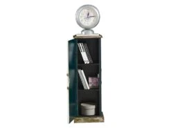 Lampe De Décoration Range-CD Et Horloge GASOLINE - H.110 Cm - Blanc Et Vert -Electroménager Soldes range cd 392211