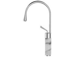 Robinet Avec Mitigeur Chrome/Marbre Blanc