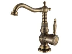 Robinet Avec Mitigeur à Simple Poignée Laiton Antique