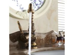 Robinet Avec Mitigeur à Simple Poignée Laiton Antique -Electroménager Soldes robinet 15027121