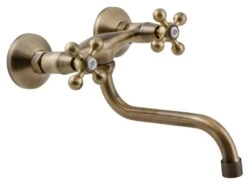 Robinet élégant Avec Mitigeur à Têtes Anciennes Rétro Laiton Antique