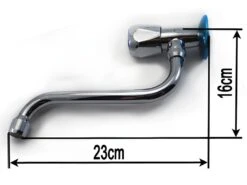 Robinet Bec Type-S Avec Mitigeur à Poignée Simple Mural Chrome Plaqué -Electroménager Soldes robinet 15027163