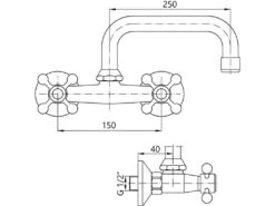 Robinet Bec Type-C Traditionnel Avec Mitigeur Mural -Electroménager Soldes robinet 15027197