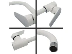 Robinet Avec Mitigeur à Levier Unique Blanc/Chrome -Electroménager Soldes robinet 15027221