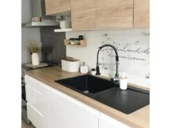 Plimo Mitigeur évier à Douchette Chromé Noir - Essebagno -Electroménager Soldes robinet 20127111