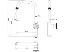 Indus Mitigeur évier Noir Mat - Essebagno -Electroménager Soldes robinet 20127129