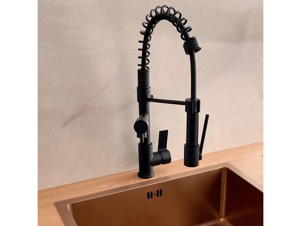 Big Hotto Mitigeur évier à Douchette Noir - Essebagno 5 Big Hotto Mitigeur évier à Douchette Noir - Essebagno – Image 3