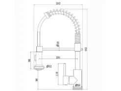Plimo Mitigeur évier à Douchette Or Brossé - Essebagno -Electroménager Soldes robinet 20127163