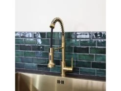 Plimo Mitigeur évier à Douchette Or Brossé - Essebagno -Electroménager Soldes robinet 20127169