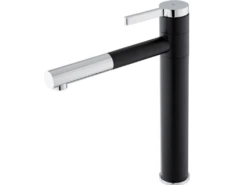 Ultrate Mitigeur évier Noir Et Chromé - Essebagno